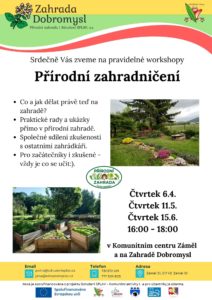 Přírodní zahradničení workshopy 17.4. - 12.6.